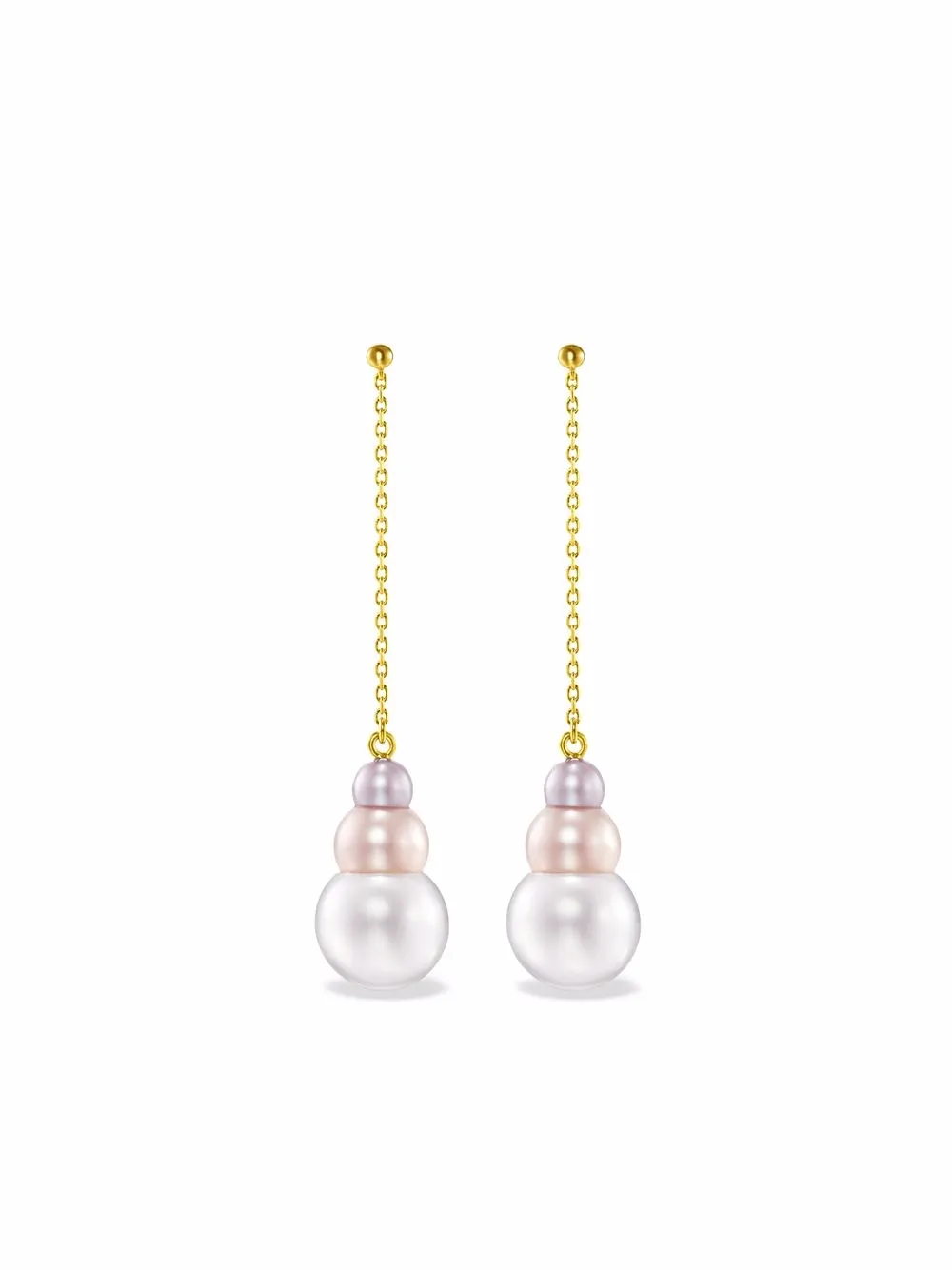 

TASAKI aretes TRIPLE PEARL en oro amarillo de 18kt - Dorado