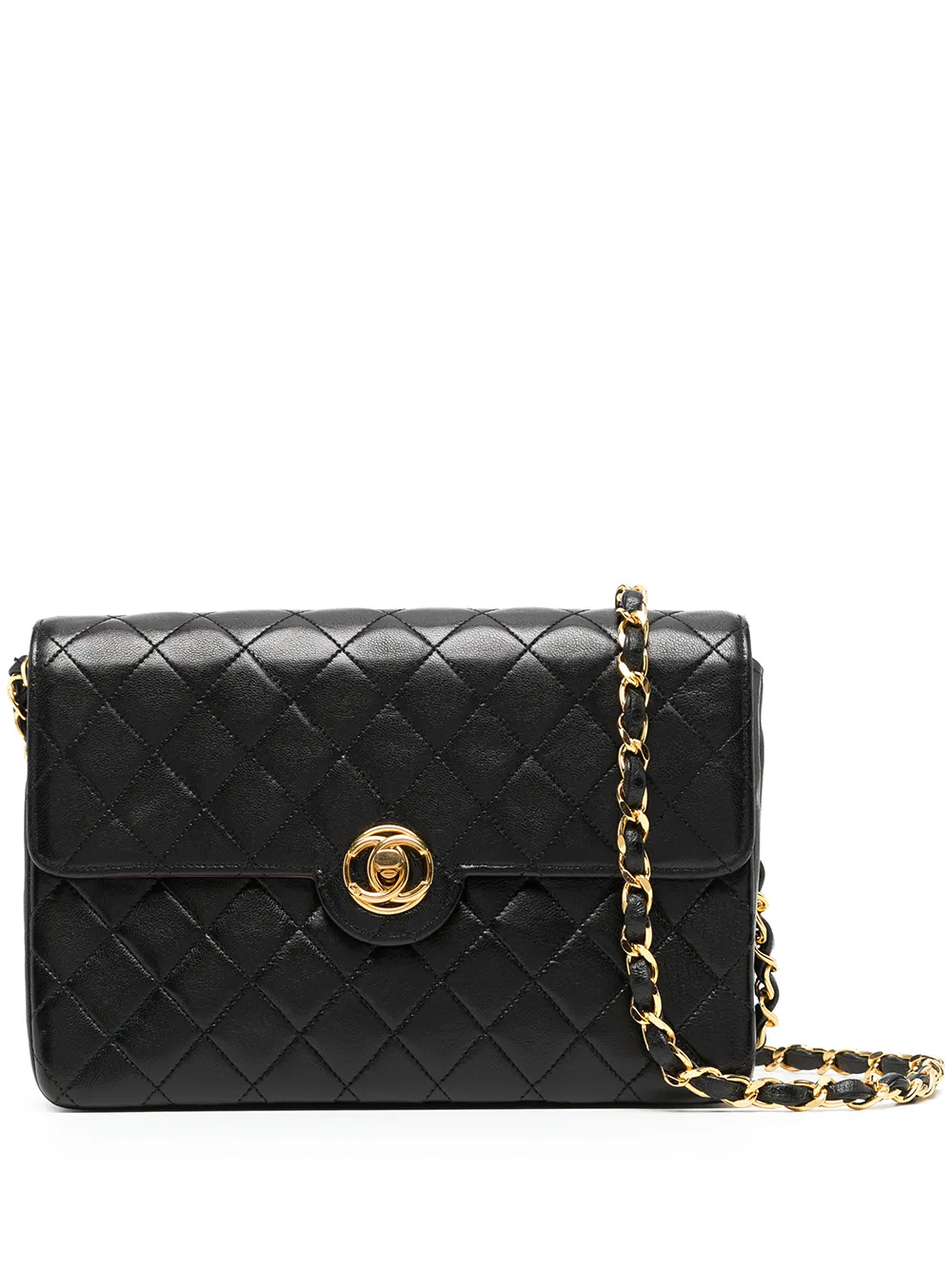 

Chanel Pre-Owned bolsa de hombro pequeña con capitonado de rombos 1985-1990 - Negro
