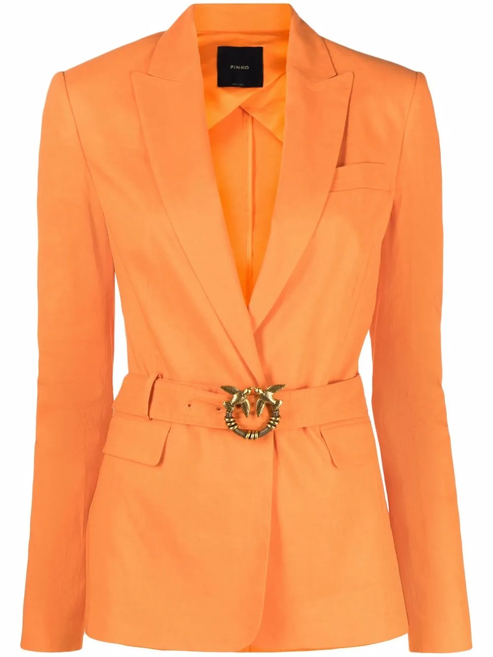 

PINKO blazer con botones y cinturón - Naranja