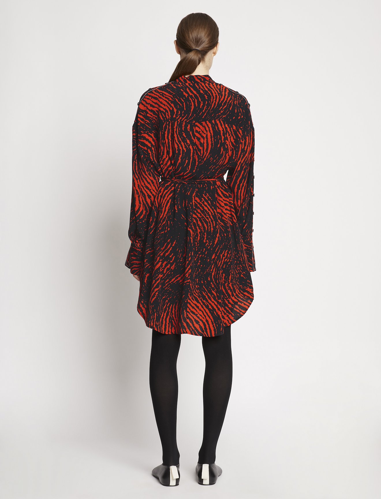 Leopard Crepe de Chine Shirt Dress #2