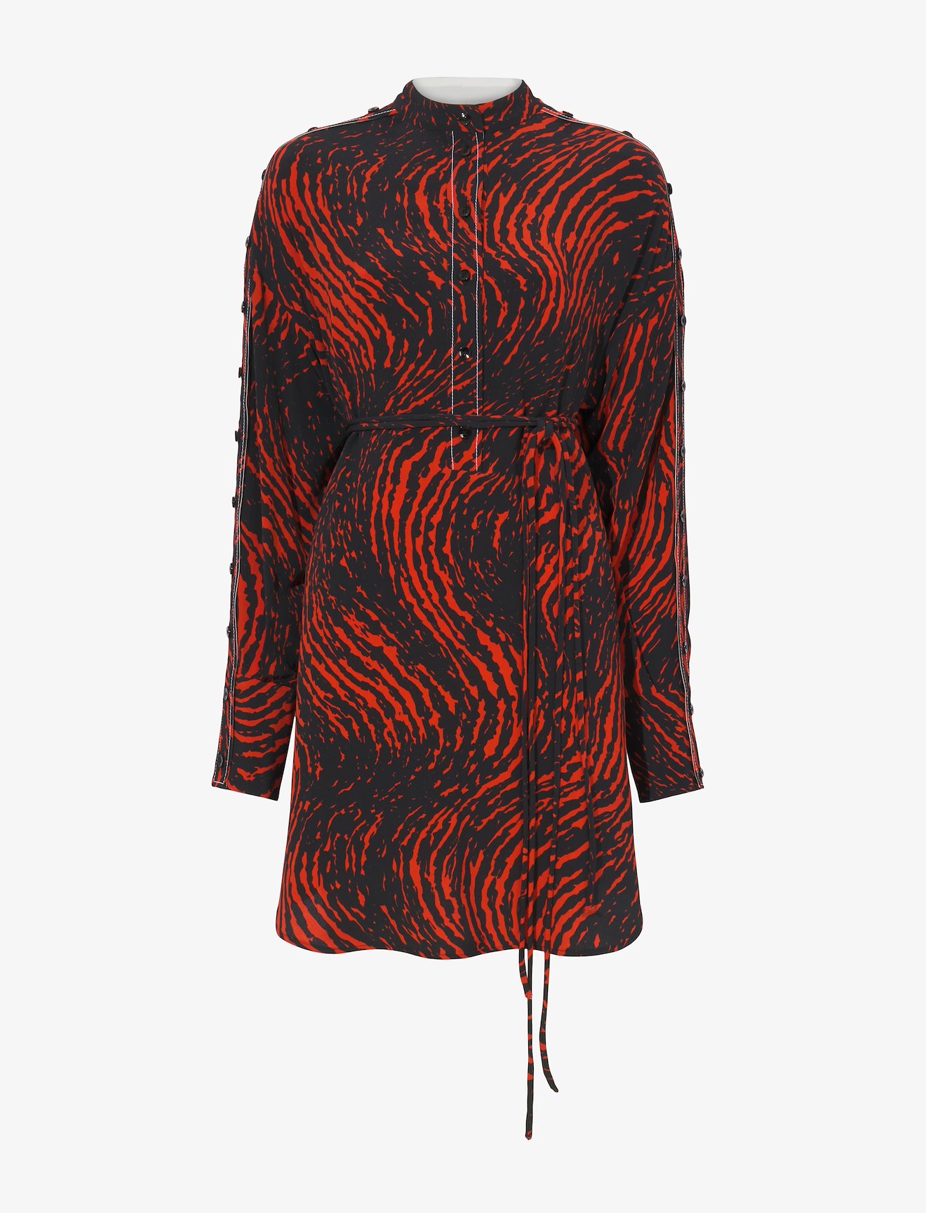 Leopard Crepe de Chine Shirt Dress #4