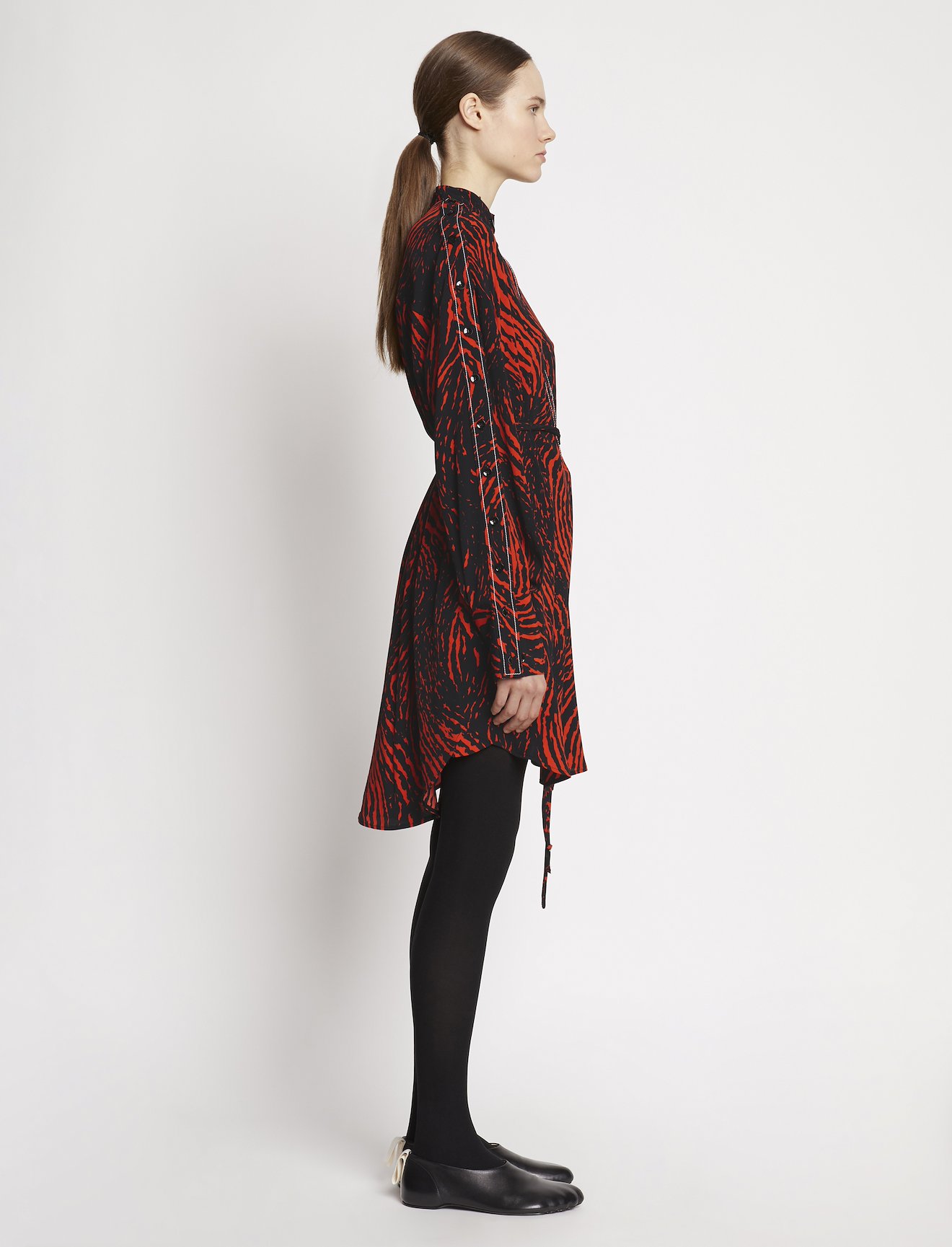 Leopard Crepe de Chine Shirt Dress #1