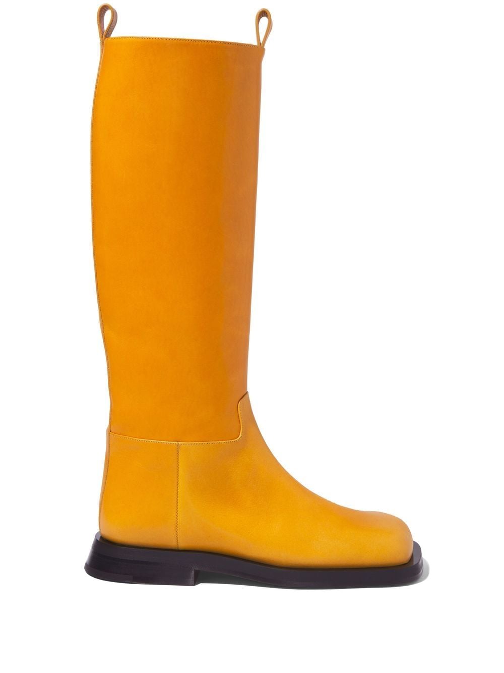 Proenza Schouler Square-toe Leather Boots In Orange