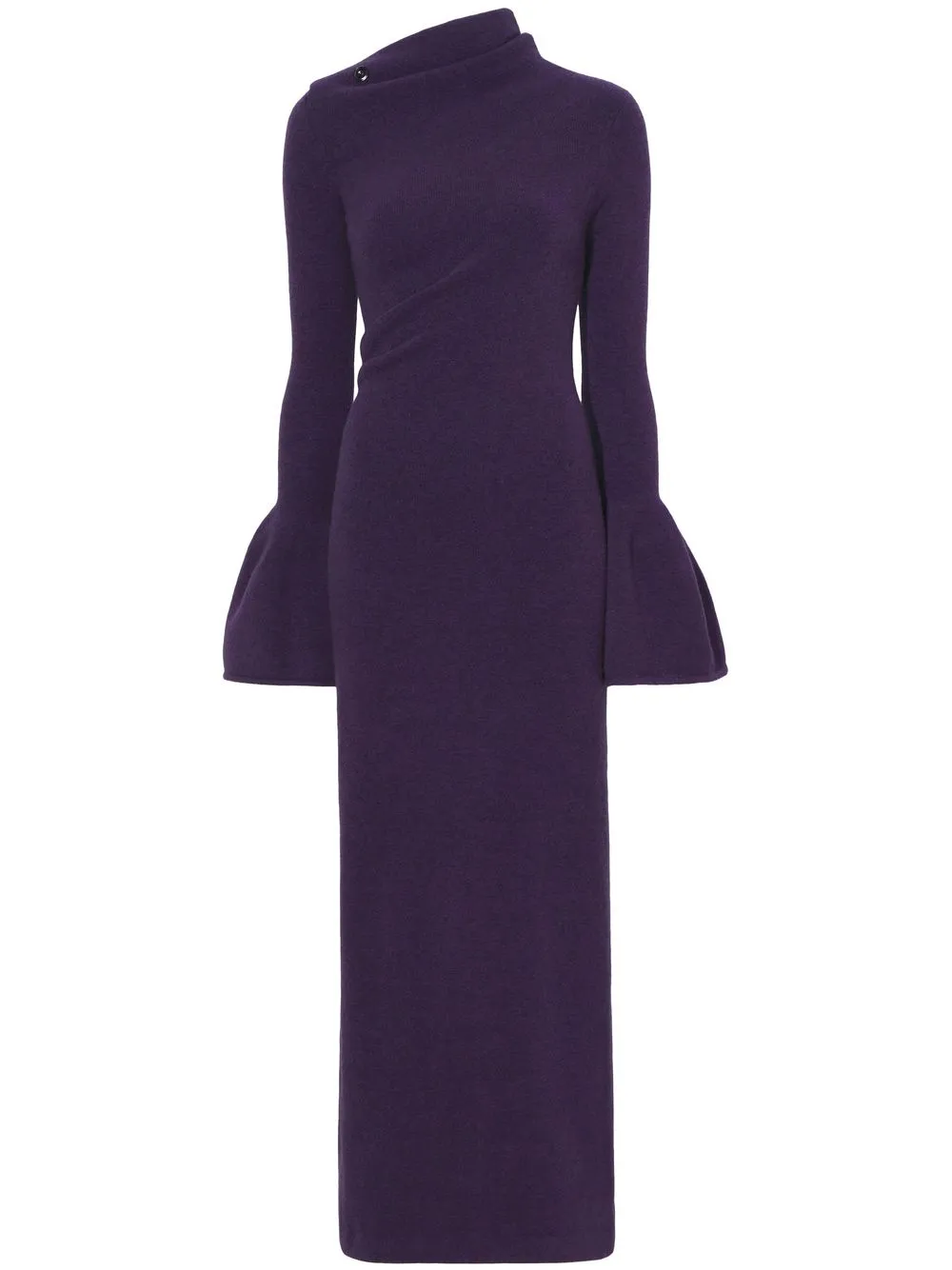 

Proenza Schouler vestido largo tejido fruncido - Morado
