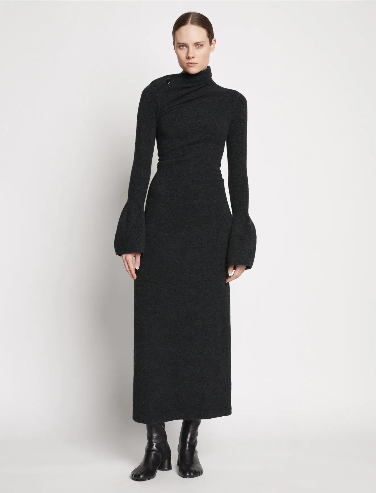 Midweight Wool Knit Dress in black Proenza Schouler