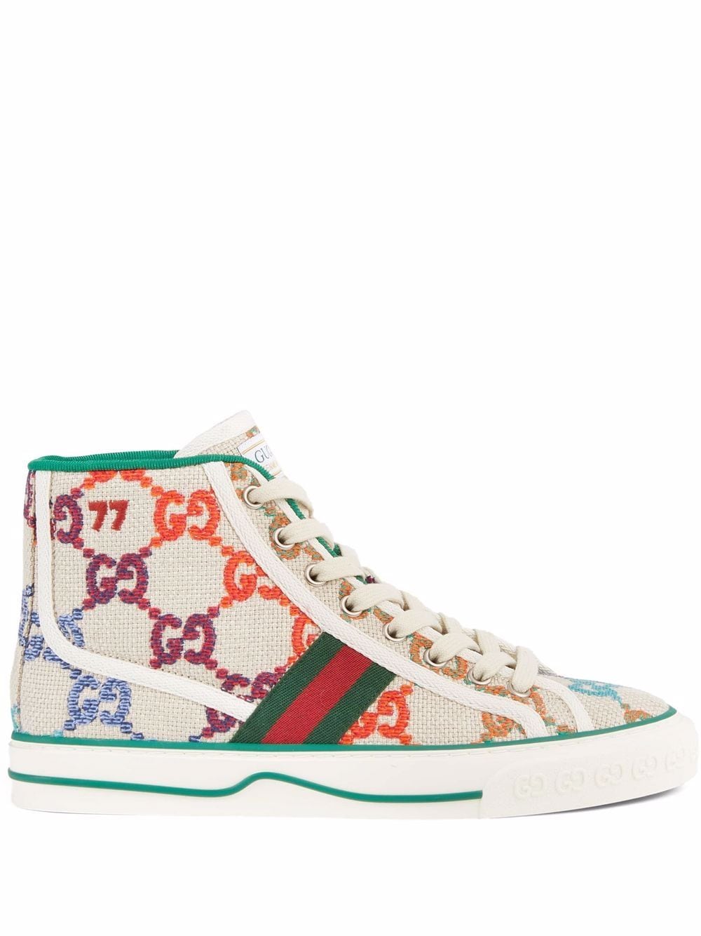 Gucci All Over Monogram Print Rainbow Street Style in Harajuku w/ Gucci  Jeweled Sneakers – Tokyo Fashion