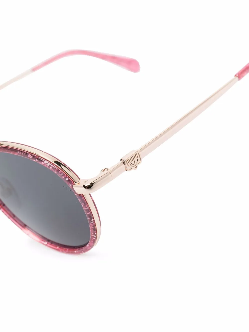 Chiara Ferragni Zonnebril met rond montuur Roze