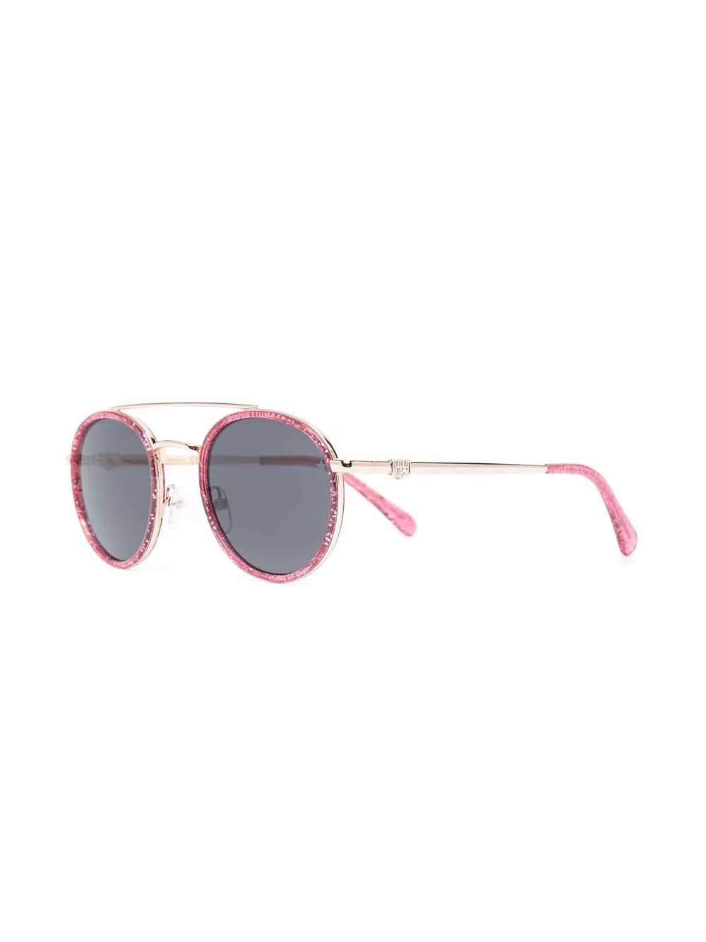 Chiara Ferragni Zonnebril met rond montuur - Roze
