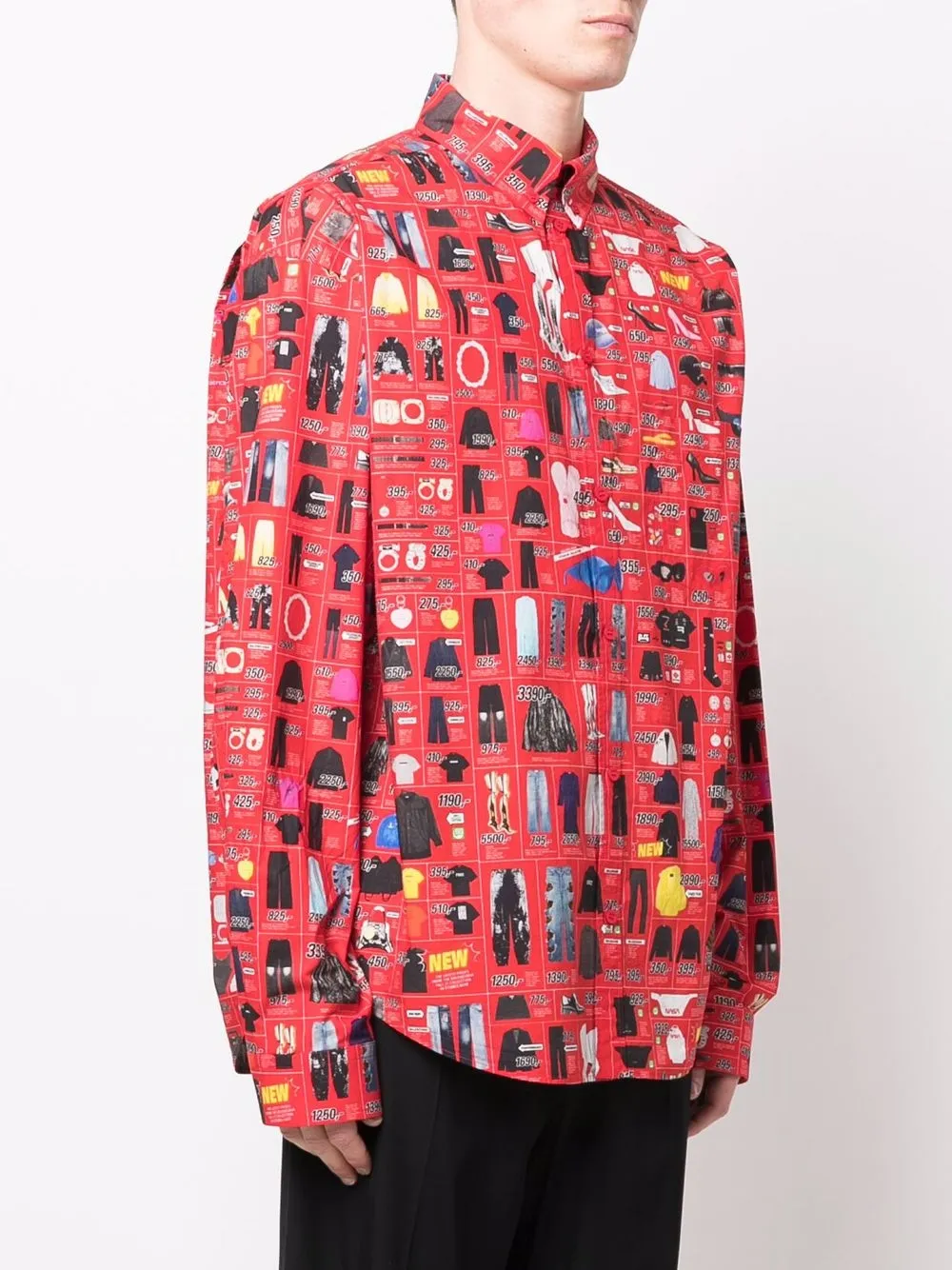 Balenciaga Overhemd met print Rood