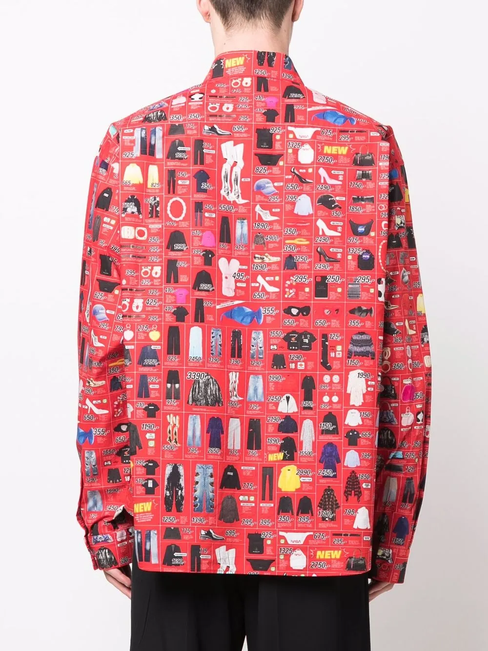 Balenciaga Overhemd met print Rood