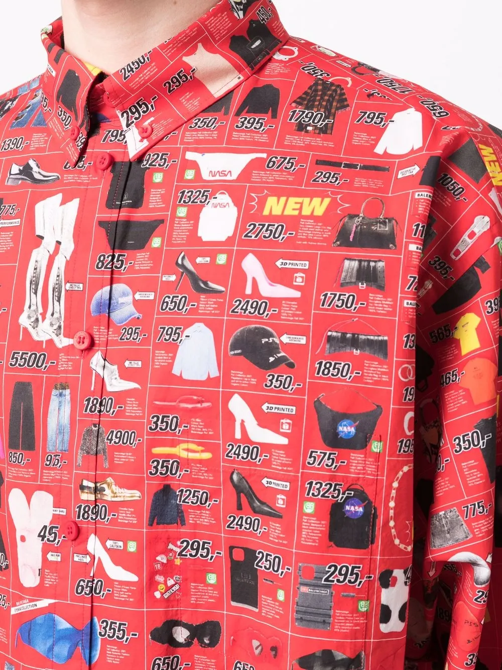 Balenciaga Overhemd met print Rood