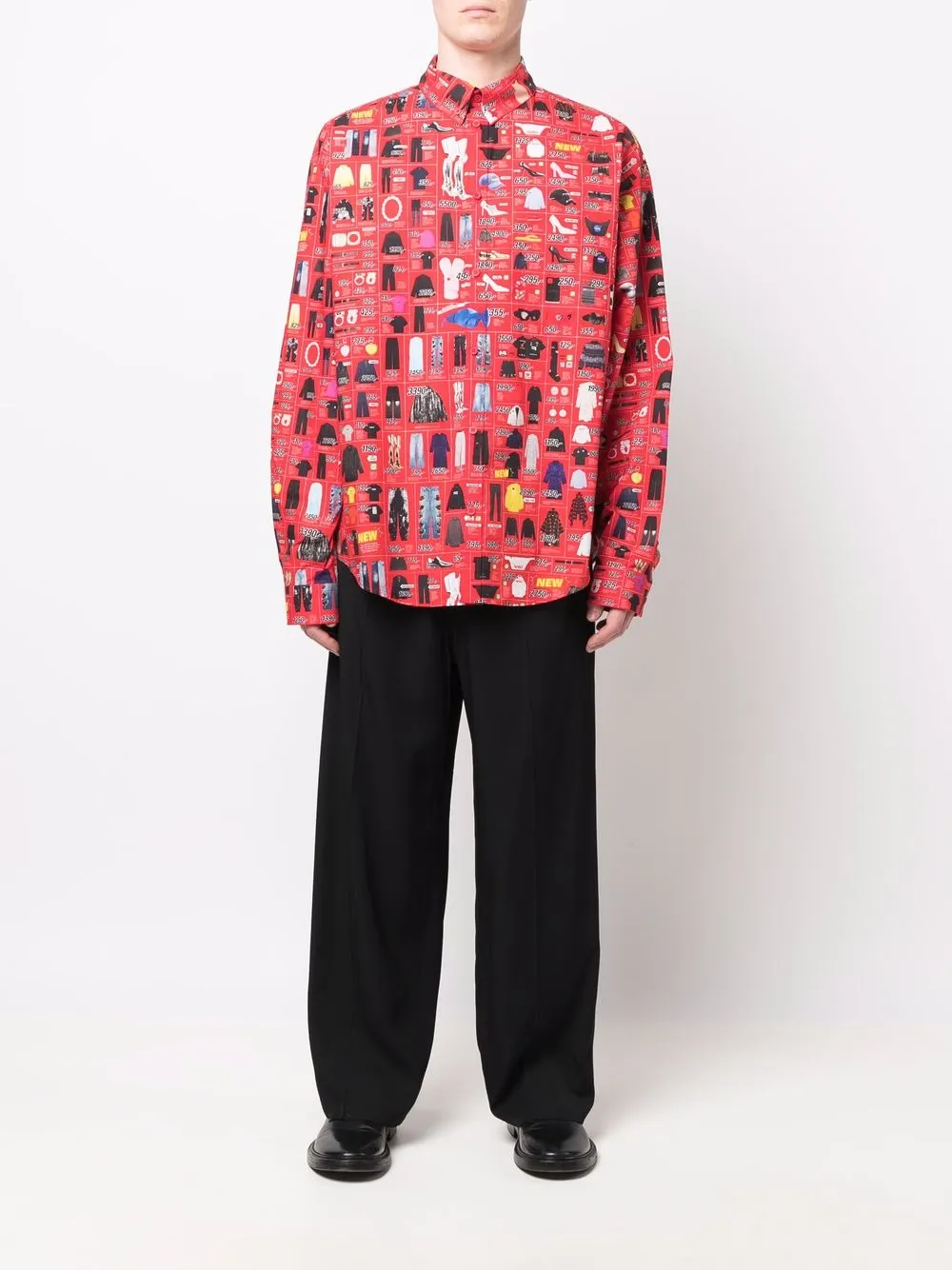 Balenciaga Overhemd met print Rood