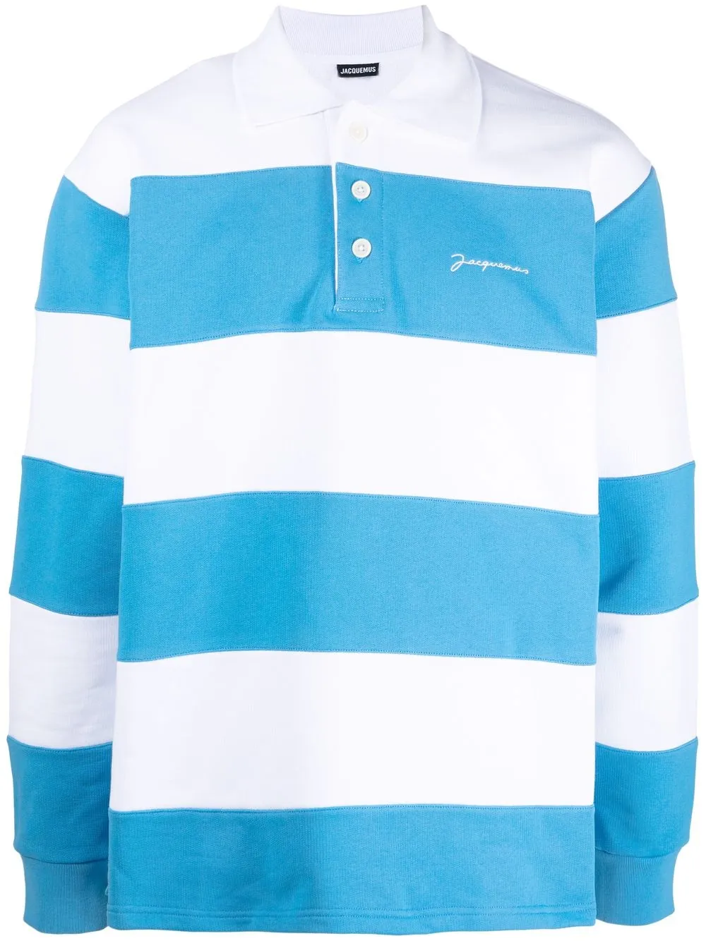 

Jacquemus playera tipo polo con motivo de rayas y logo - Azul