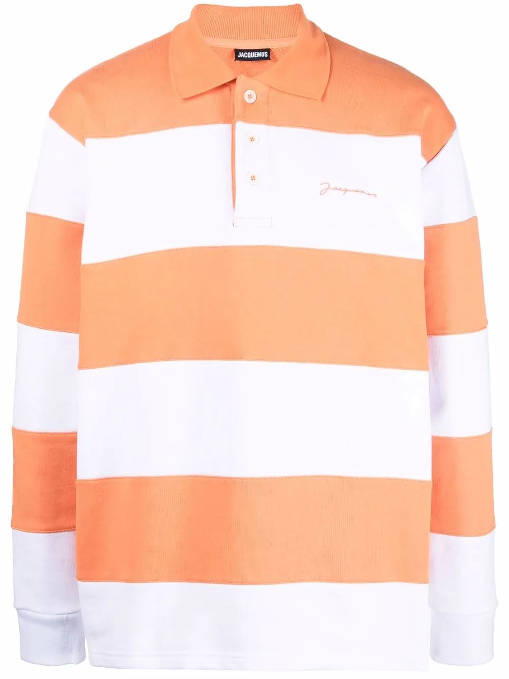 

Jacquemus playera tipo polo con motivo de rayas y logo - Naranja