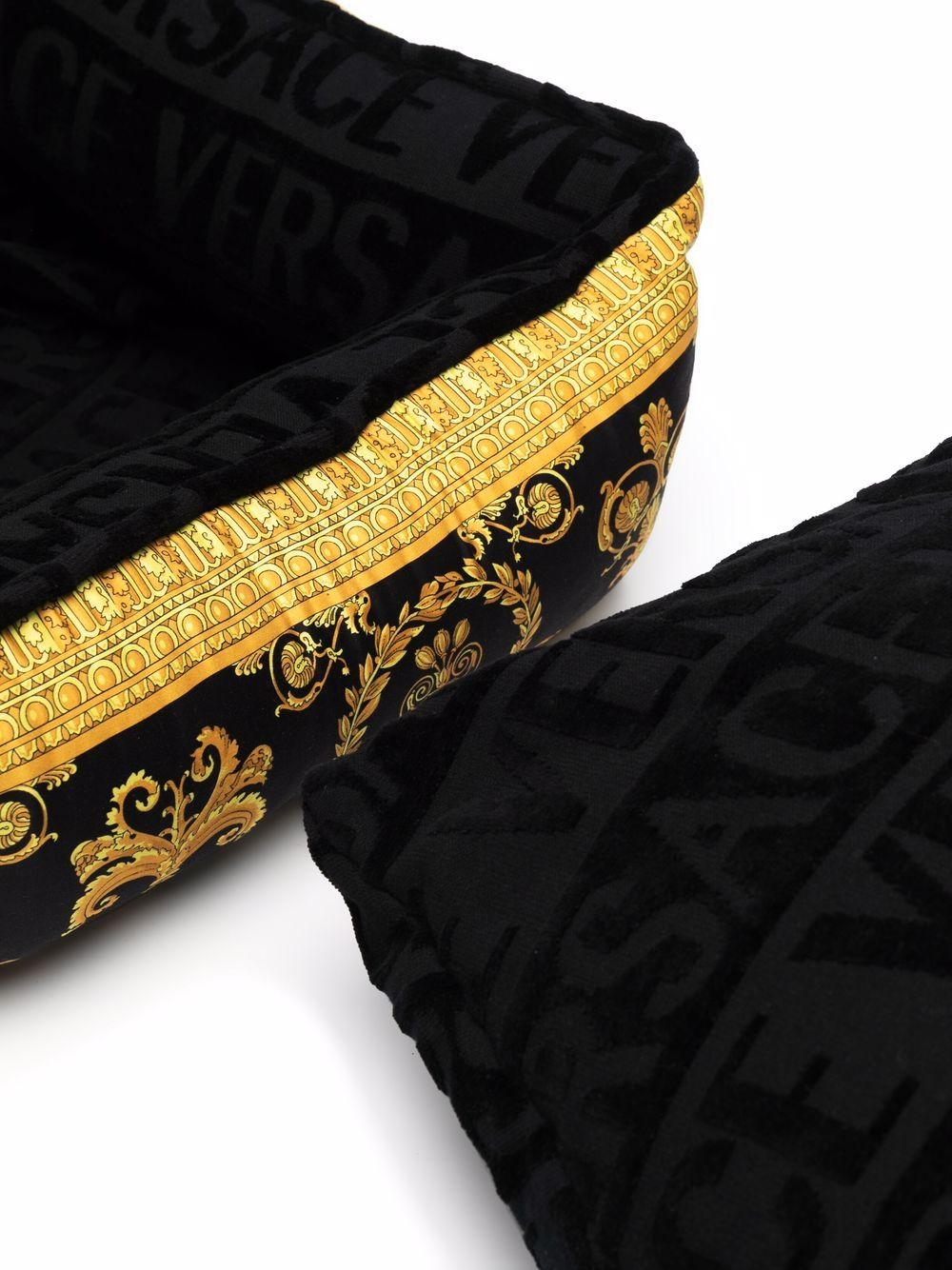 Versace logo print pet bed