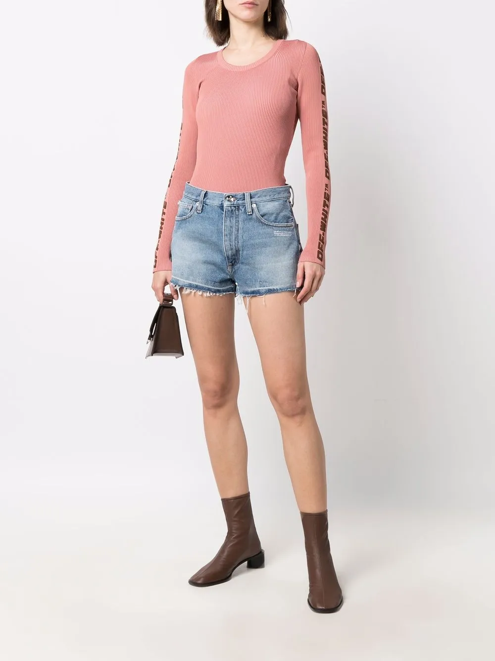 Off-White Denim shorts - Blauw