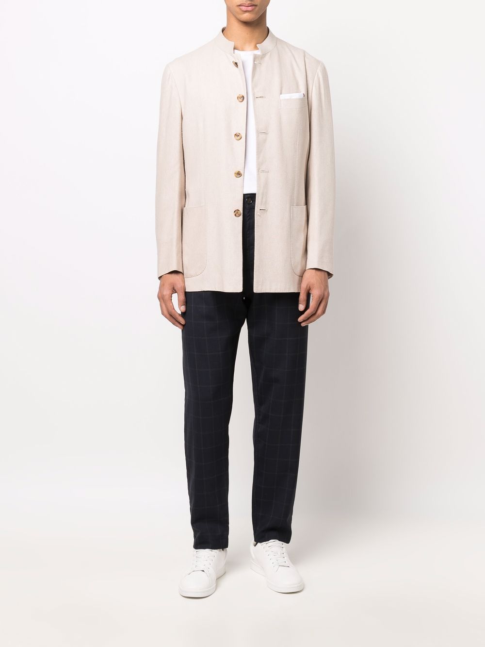 Kiton Zijden blazer - Beige