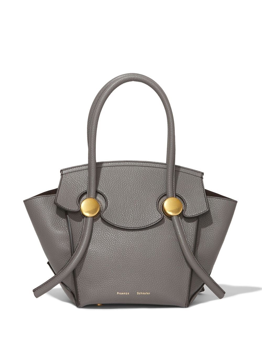 Proenza Schouler Small Pipe Leather Tote Bag In Grau