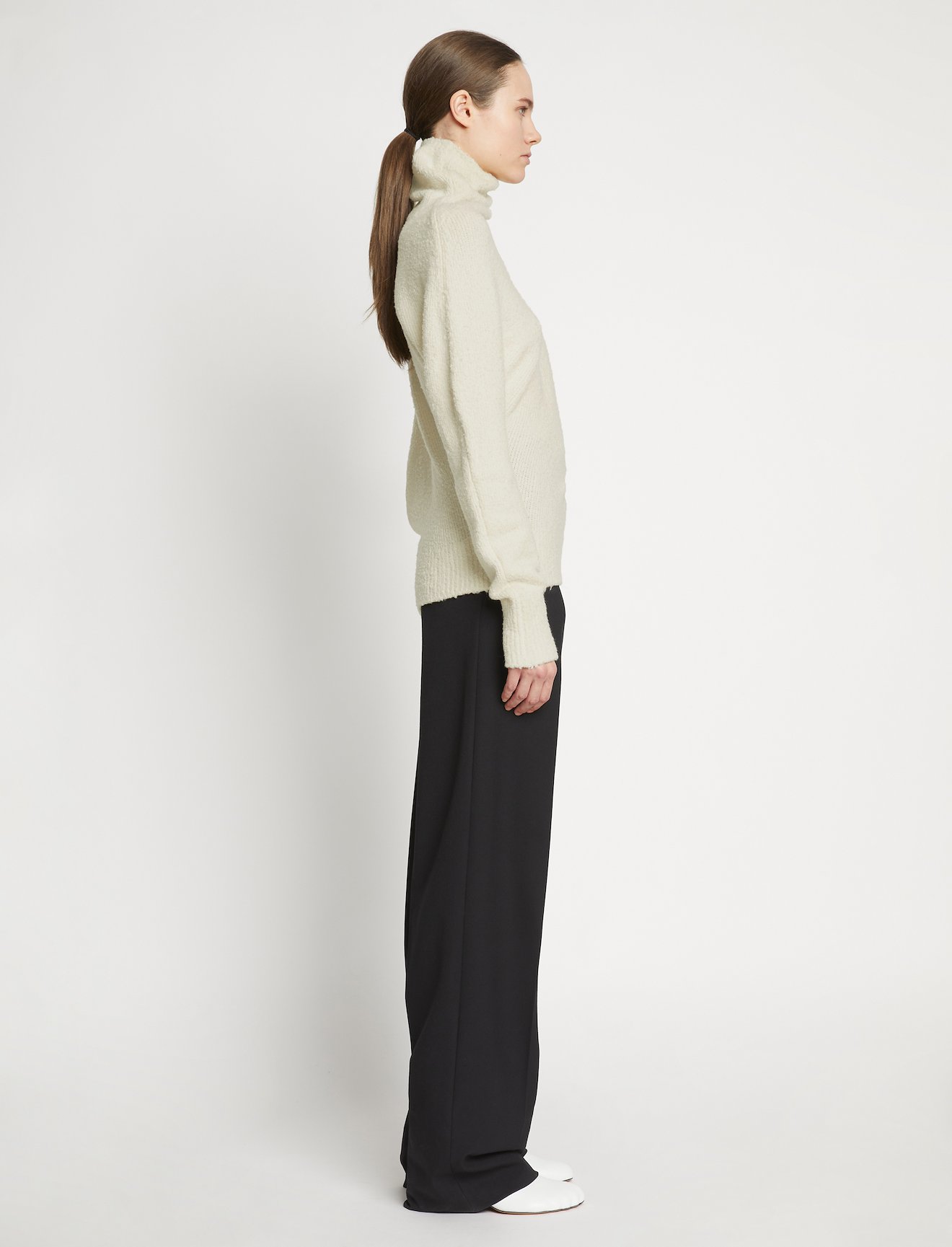 Fuzzy Boucle Twisted Sweater #2