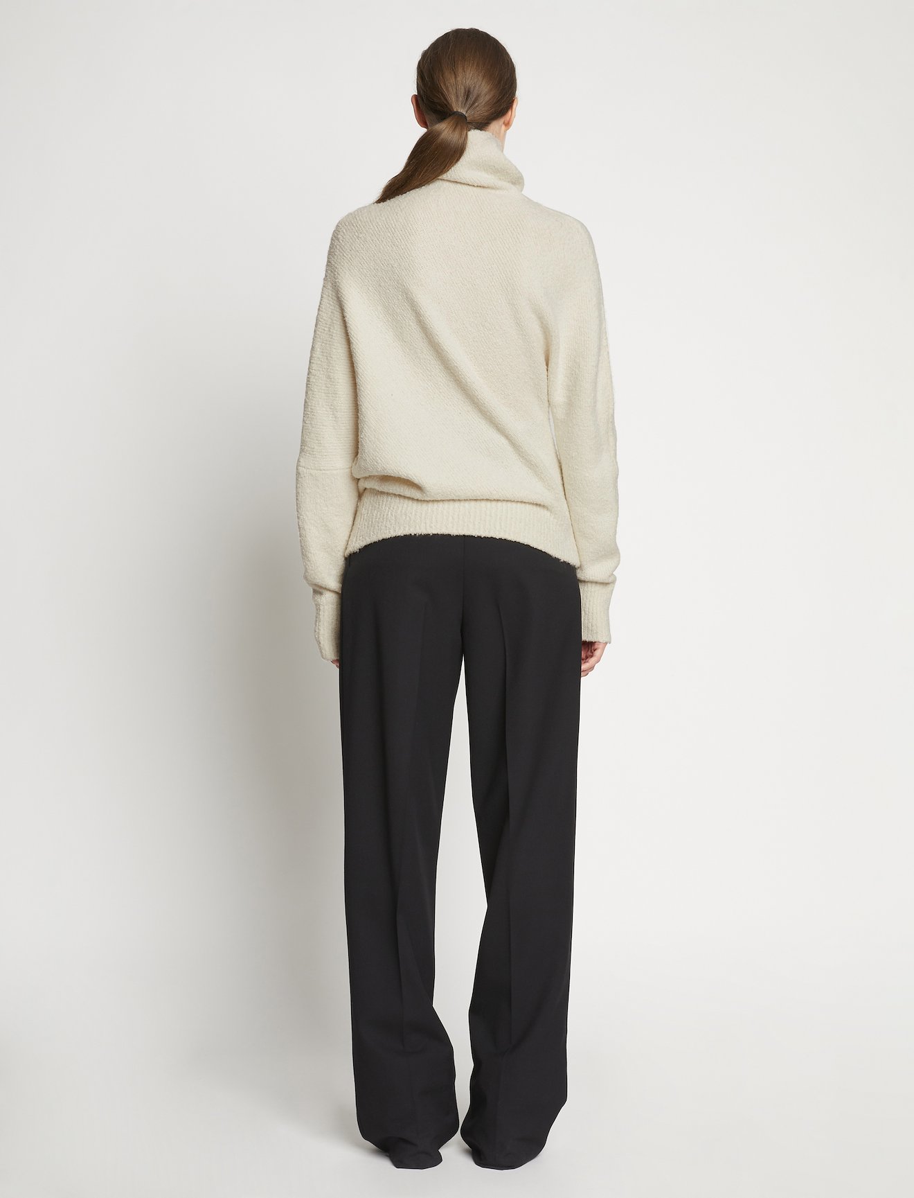Fuzzy Boucle Twisted Sweater #3