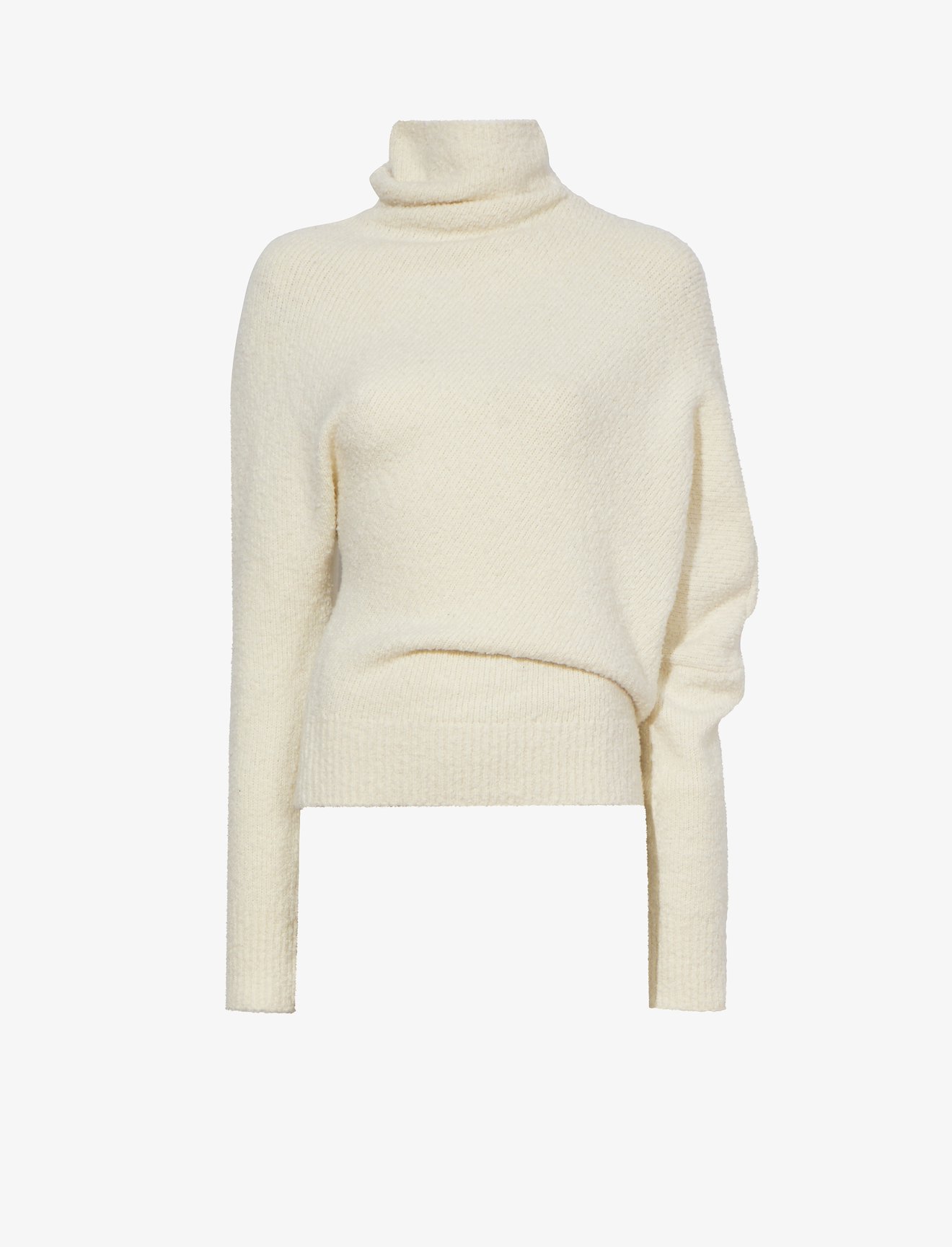 Fuzzy Boucle Twisted Sweater #5