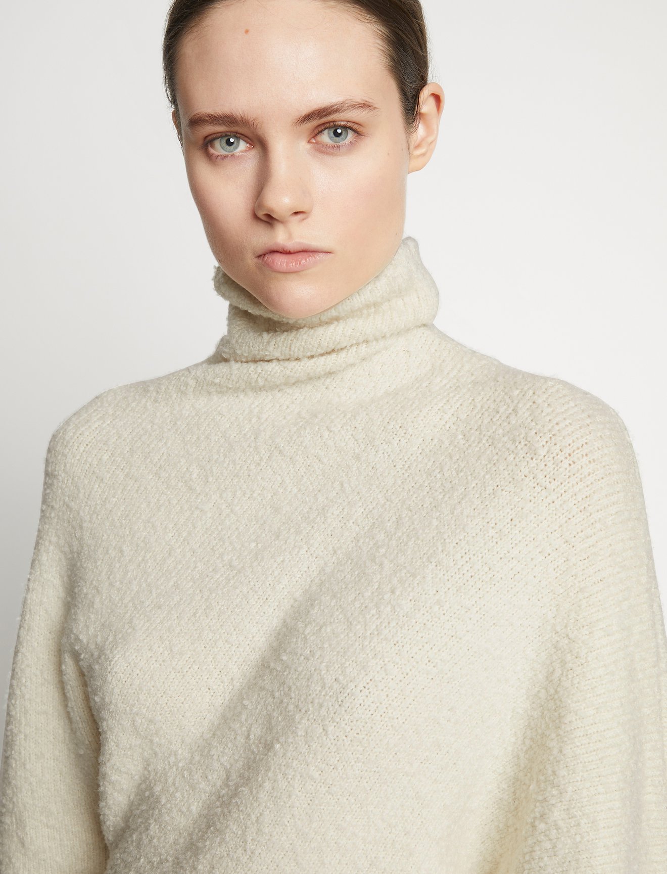 Fuzzy Boucle Twisted Sweater #4
