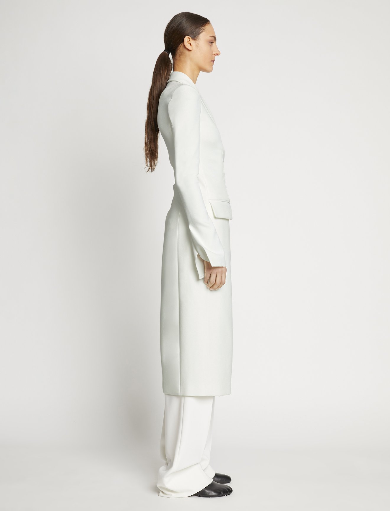 Bi-Stretch Crepe Wrap Coat #1