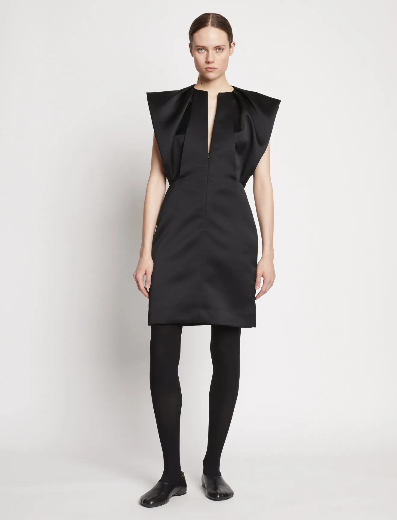 Satin Shift Dress in black Proenza Schouler