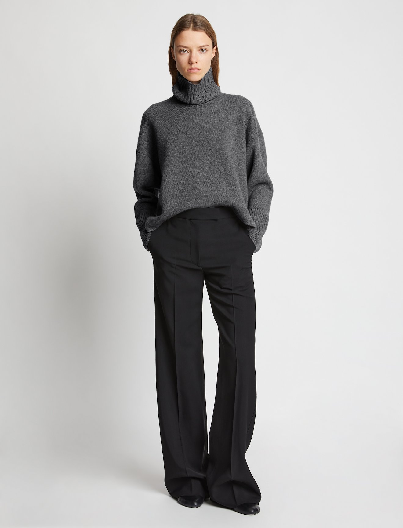 Doubleface Eco Cashmere Oversized Turtleneck Sweater