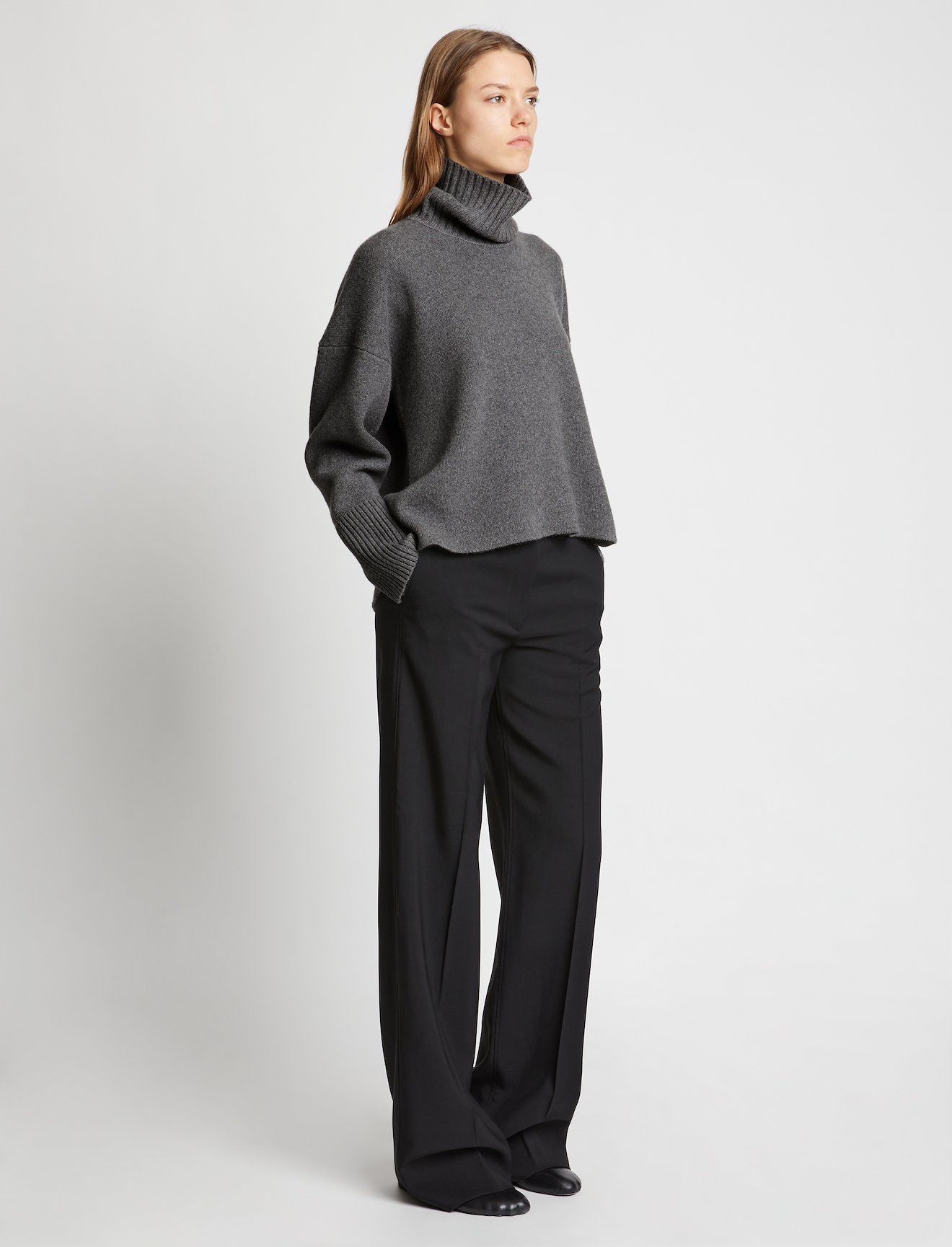 Doubleface Eco Cashmere Oversized Turtleneck Sweater #3