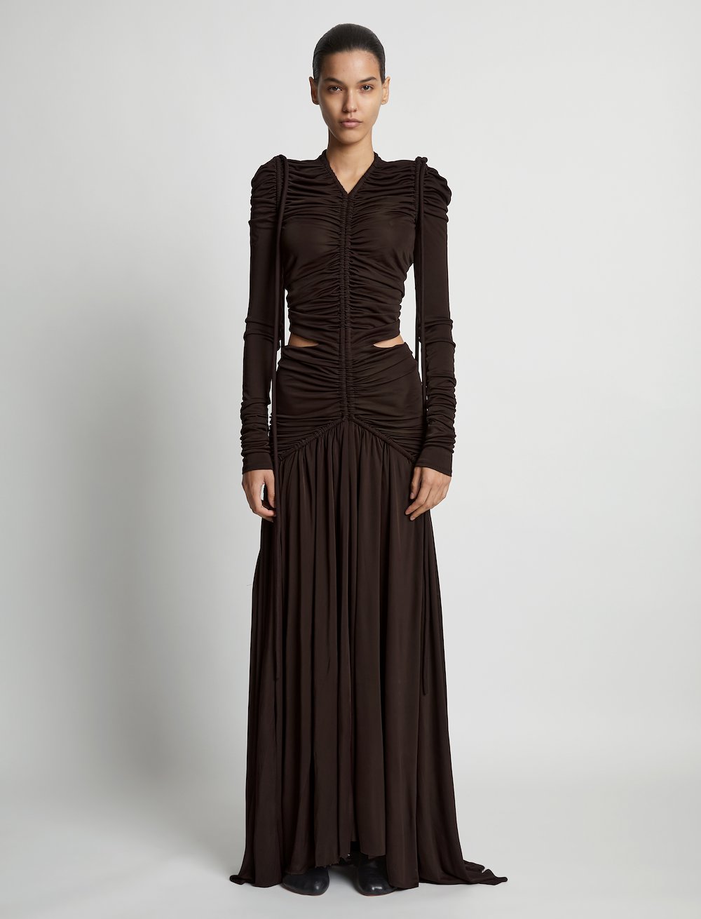 Viscose Jersey Cinched Cut Out Dress