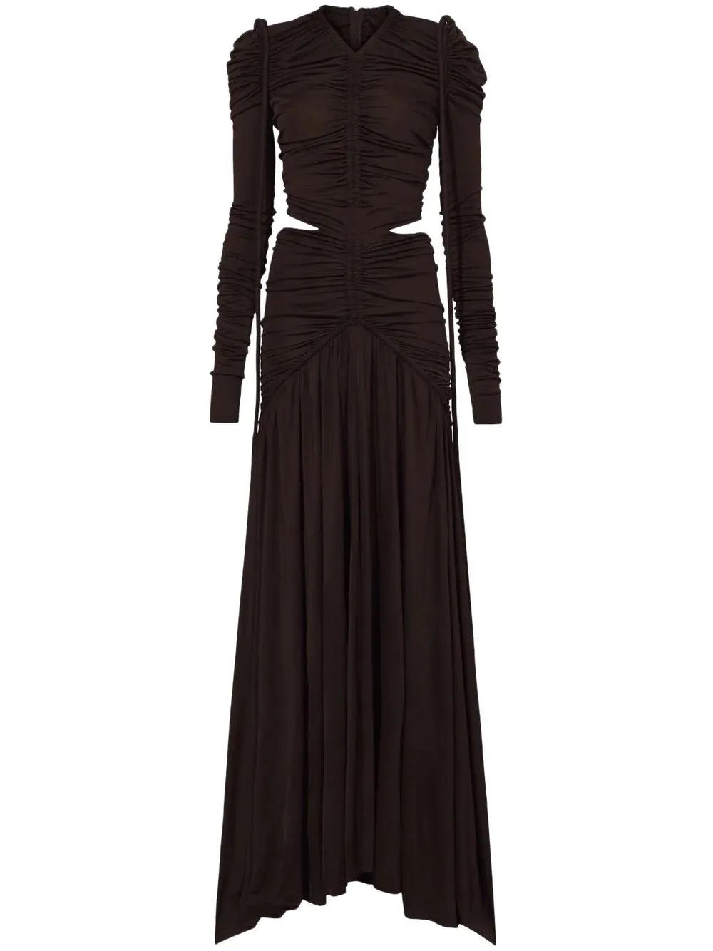 

Proenza Schouler vestido ajustado con abertura - Marrón