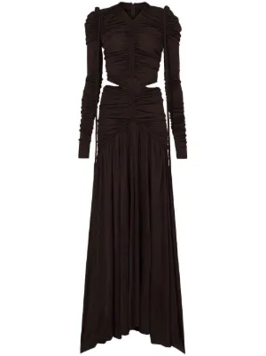 【PROENZA SCHOULER】ワンショルダー マキシワンピース Proenza Schouler Cora One-Shoulder Pleated Crepe Chiffon