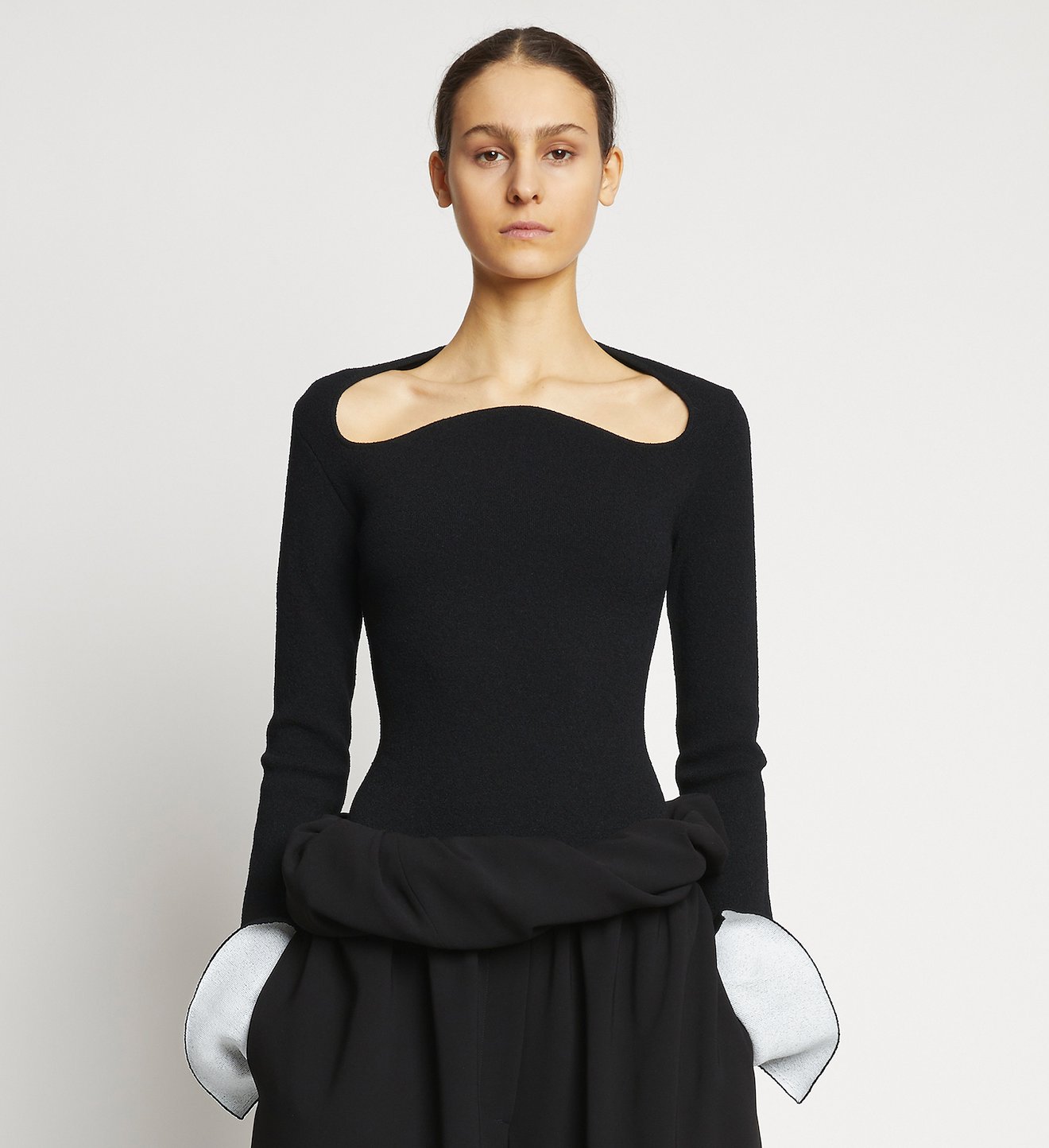 Textured Viscose Knit Sweater