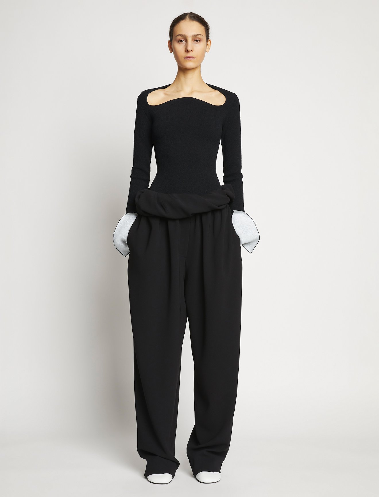 Textured Viscose Knit Sweater #1