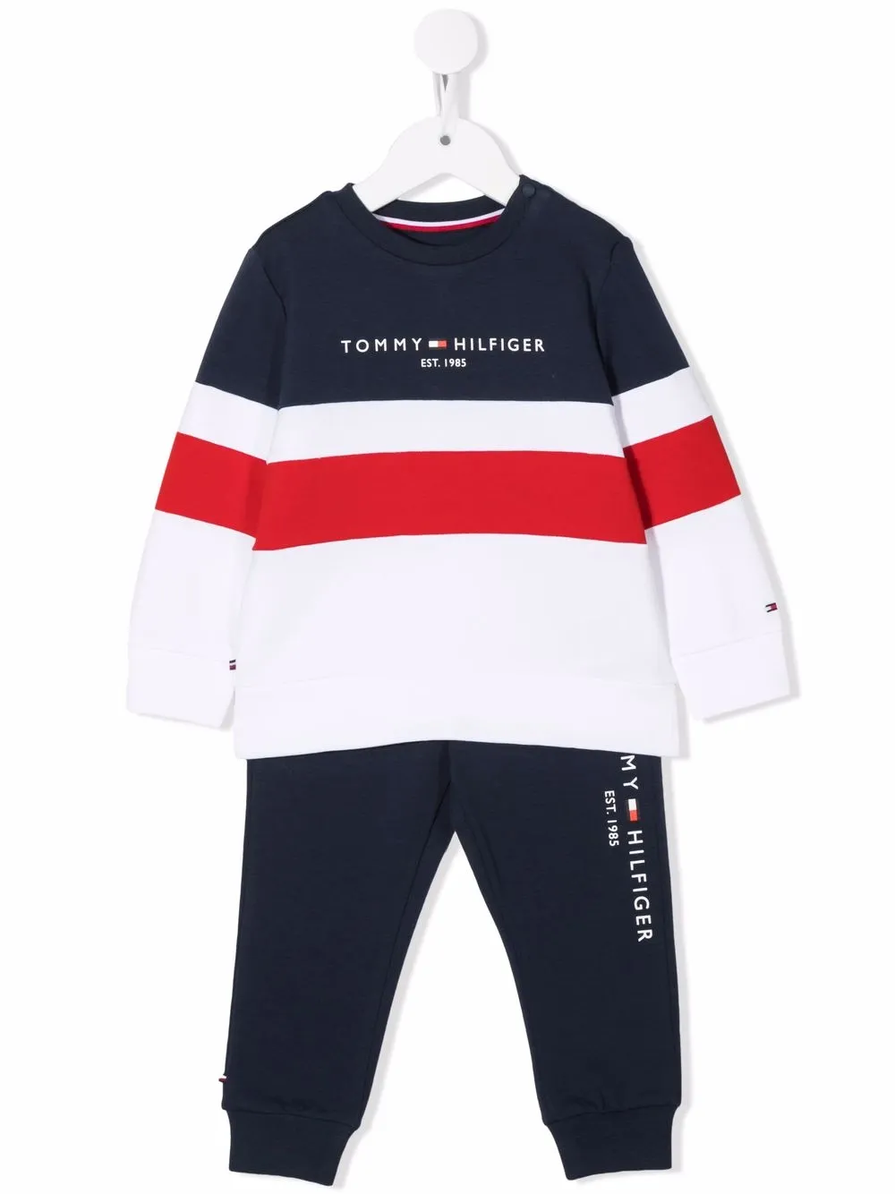 

Tommy Hilfiger Junior logo-print cotton tracksuit - White