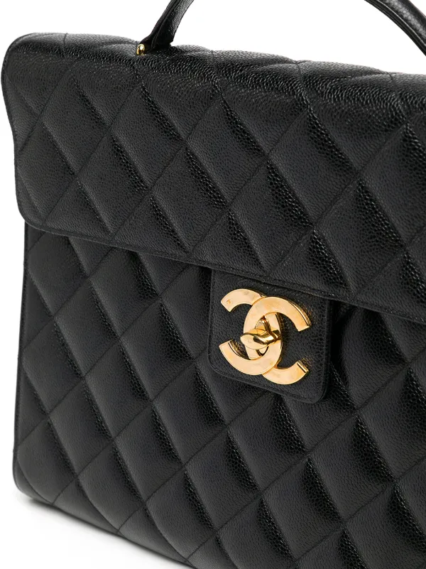 CHANEL Pre-Owned 1995 ココマーク ターンロック ビジネスバッグ