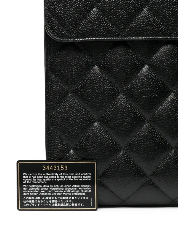 CHANEL Pre-Owned 1995 CC Turn-lock Briefcase | Black | FARFETCH CA