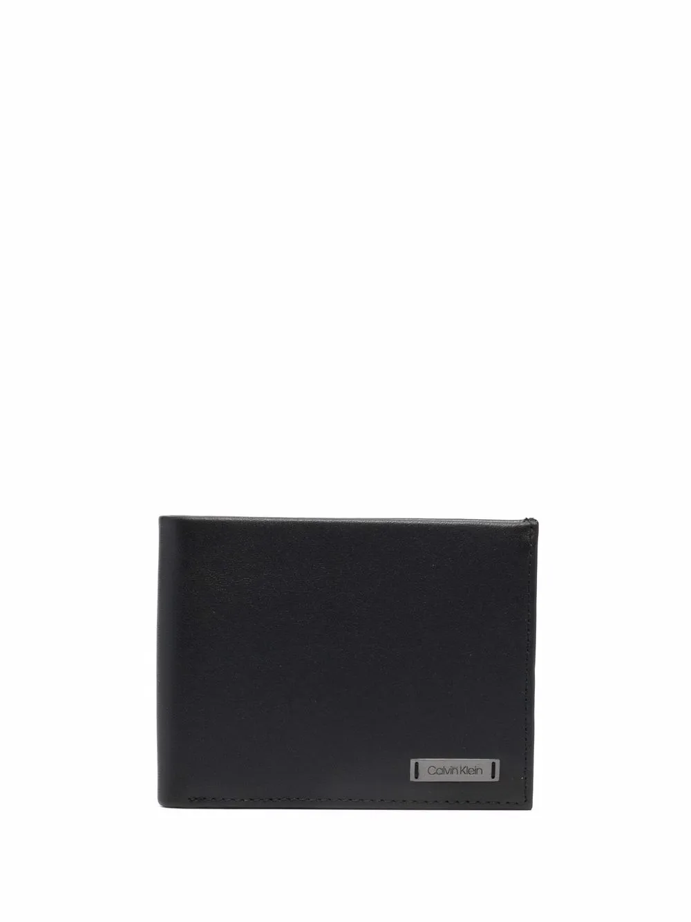 

Calvin Klein cartera plegable con placa del logo - Negro