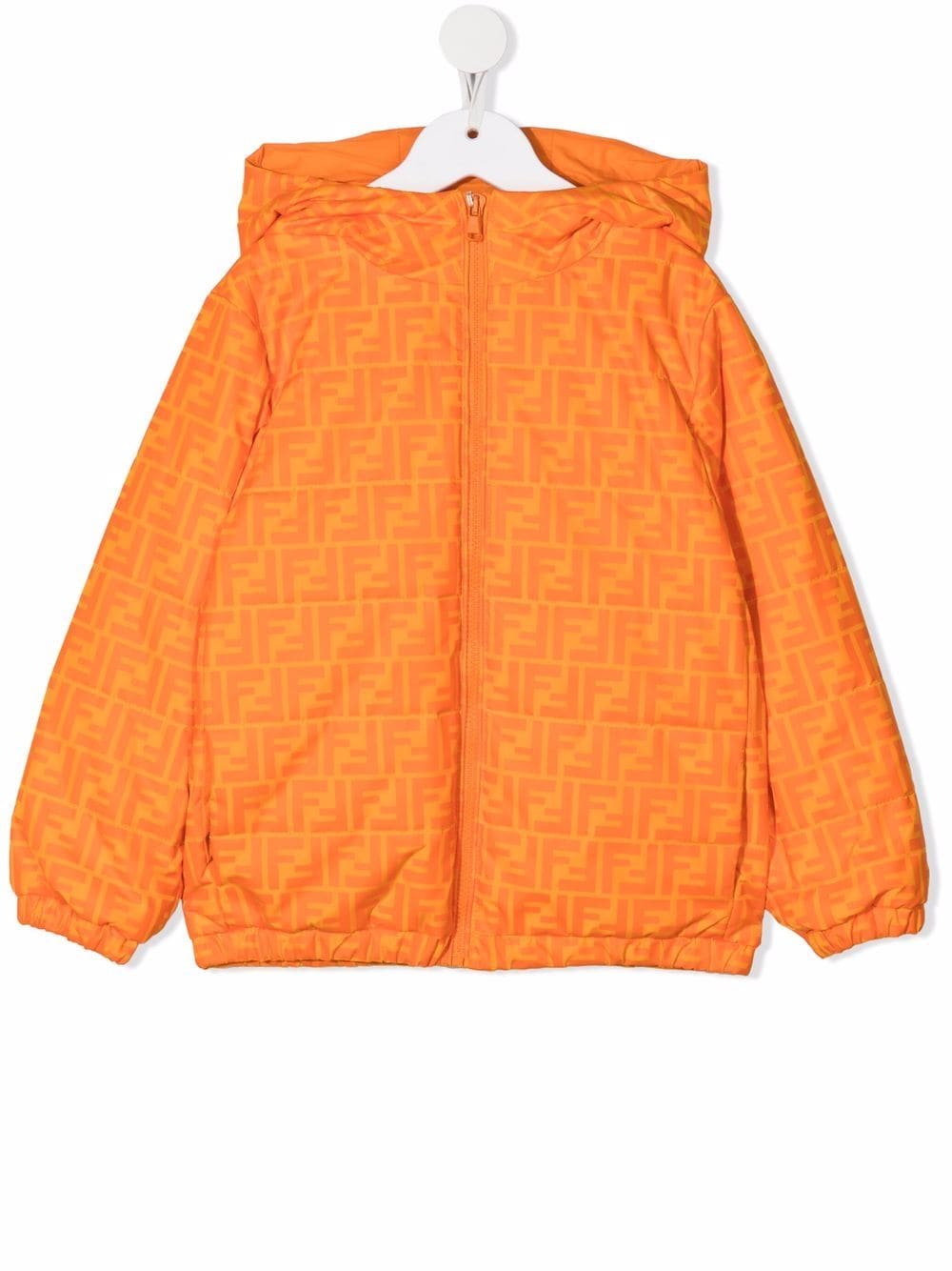 Fendi Kids Gewatteerde jas Oranje