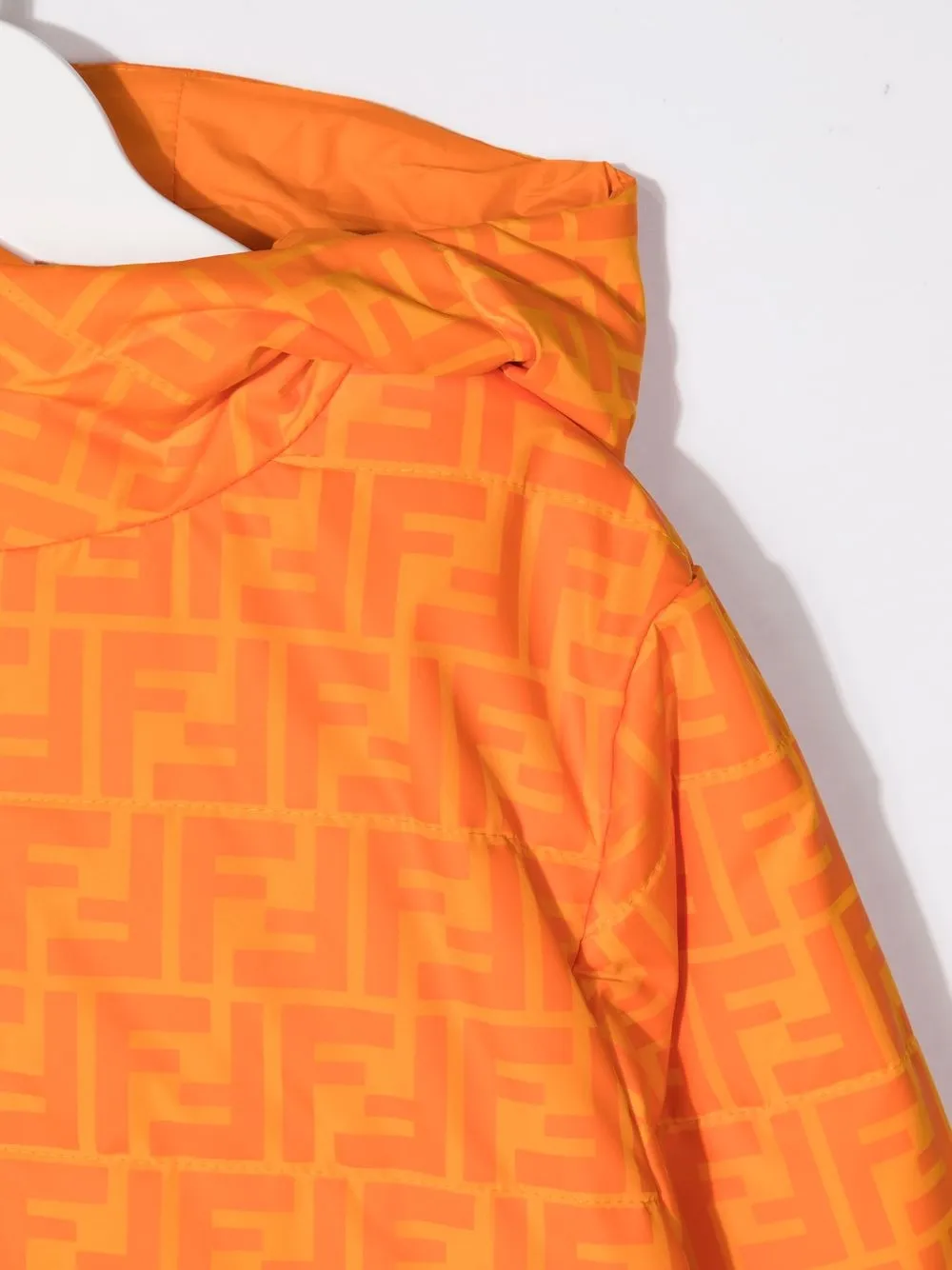 Fendi Kids Gewatteerde jas Oranje