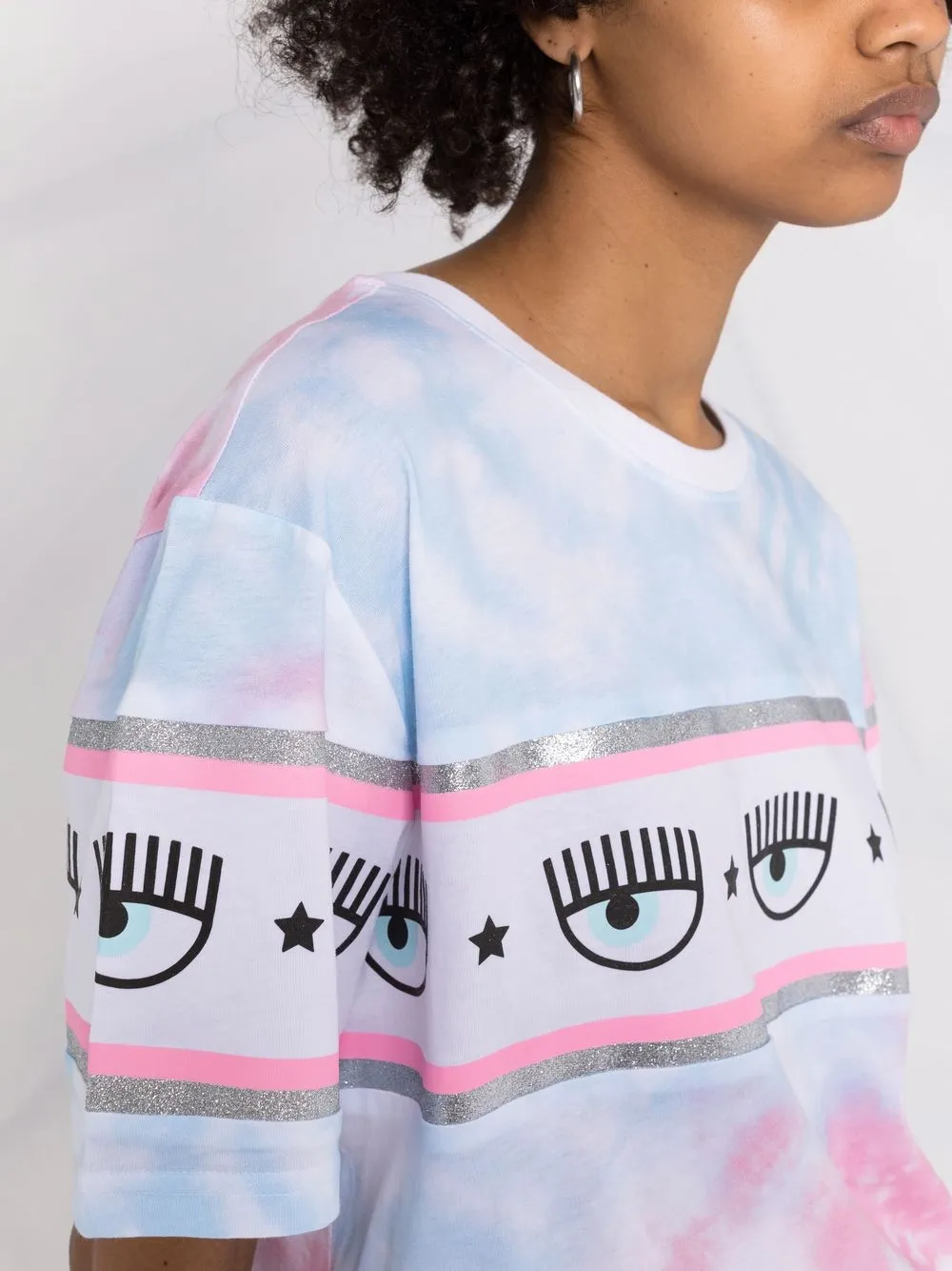  Chiara Ferragni T Shirt Mit Augen   Rosa 