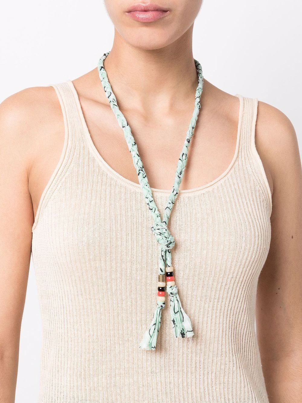 фото Alanui woven tassel rope necklace