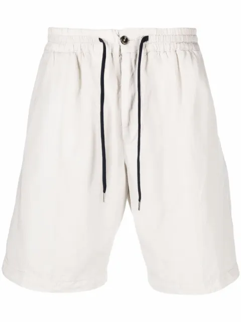 drawstring track shorts
