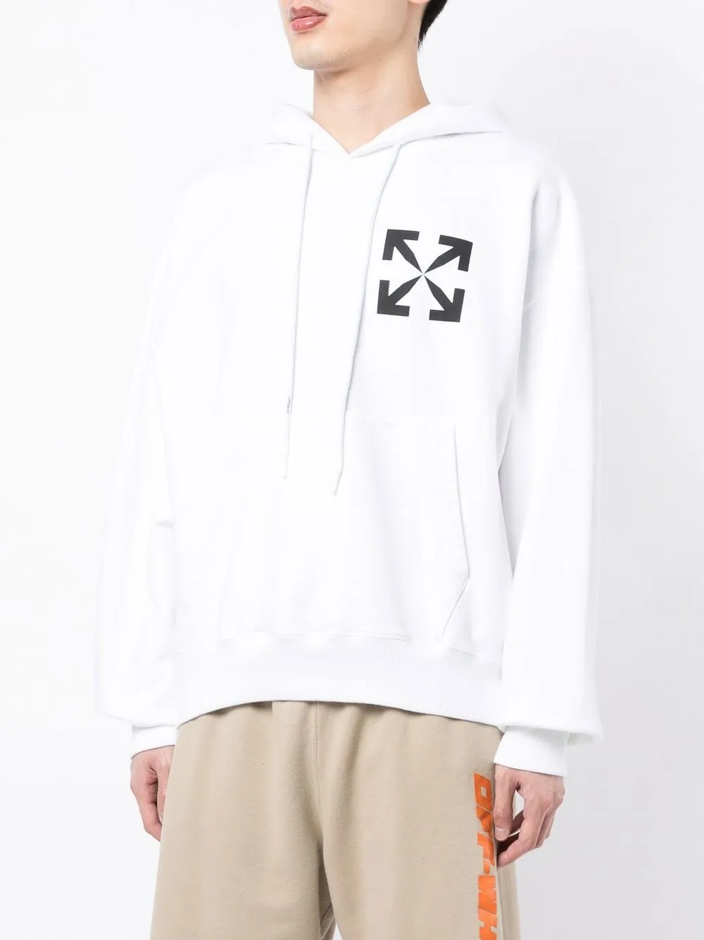 Off-White Hoodie met print Wit