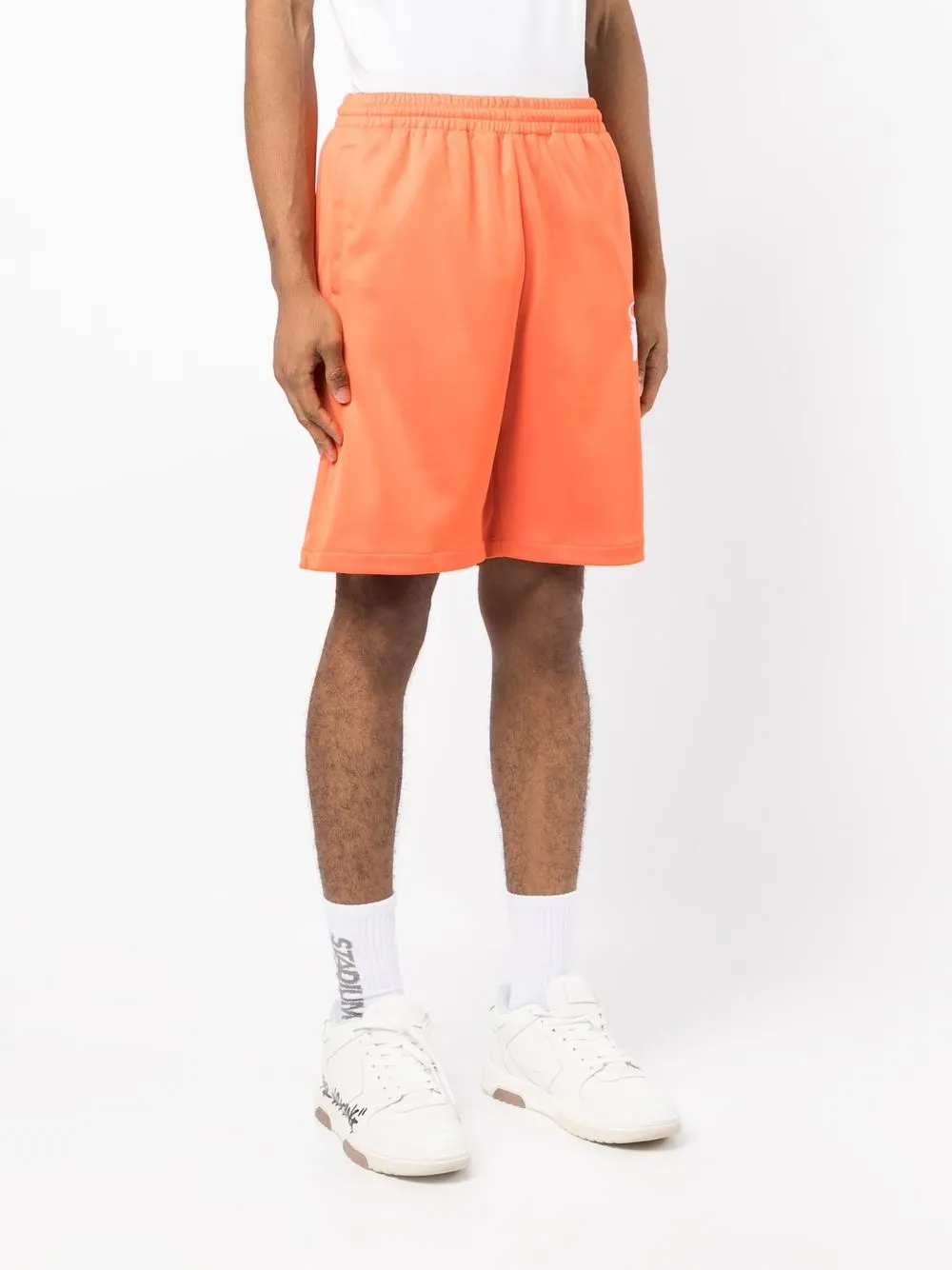  Off White Knielange Hands Off Shorts   Orange 