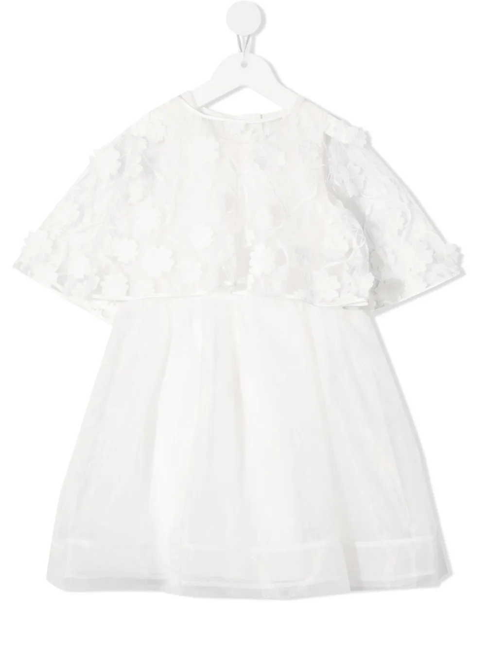 

Charabia lace and tulle overlay dress - White