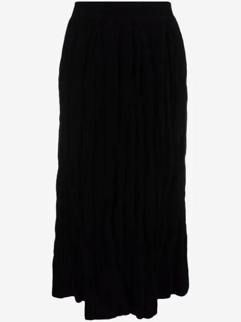 Uma Wang high-waisted velvet-effect skirt