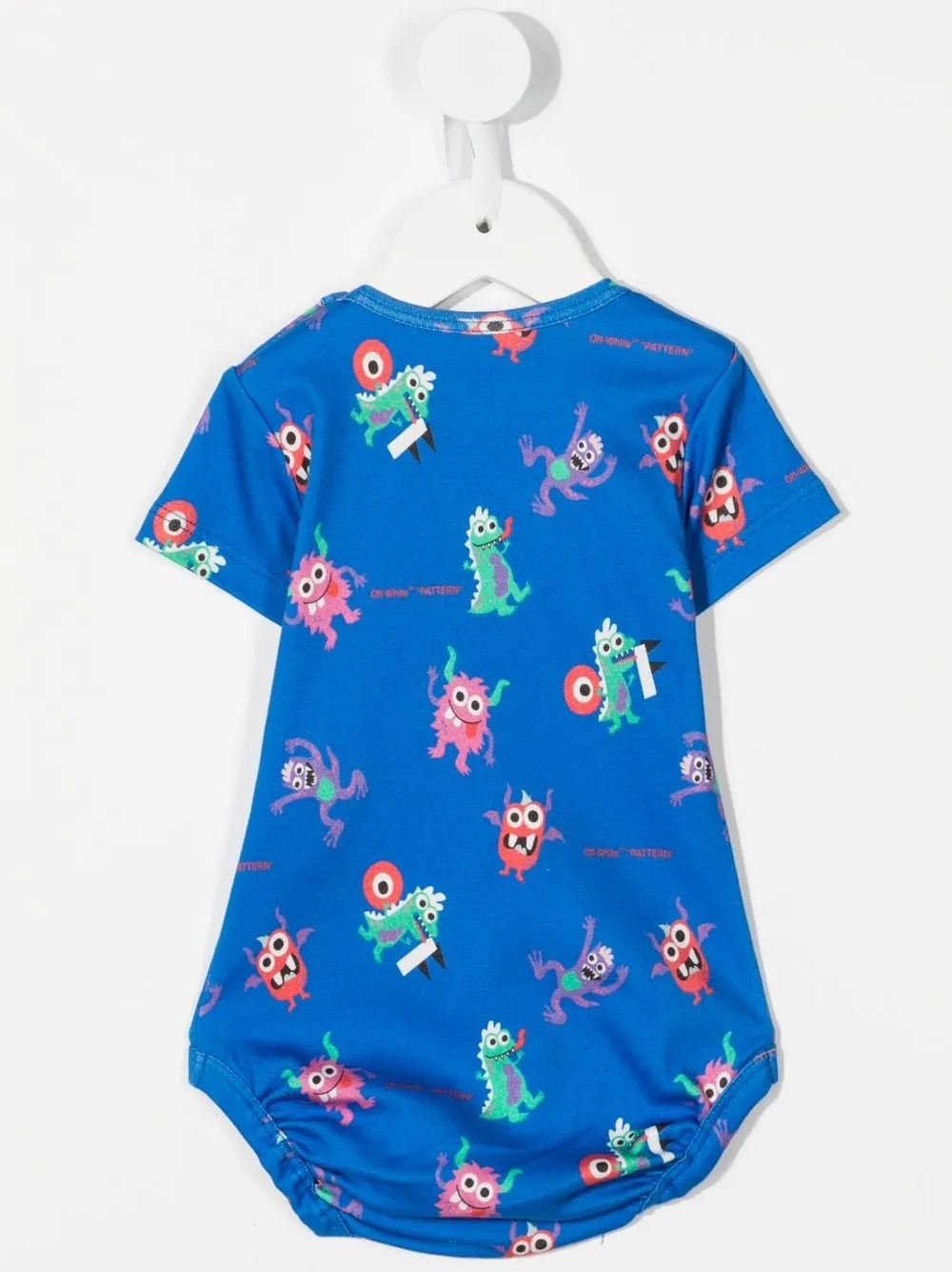  Off White Kids Set Aus Drei Bodys Mit Cartoon Print   Blau 