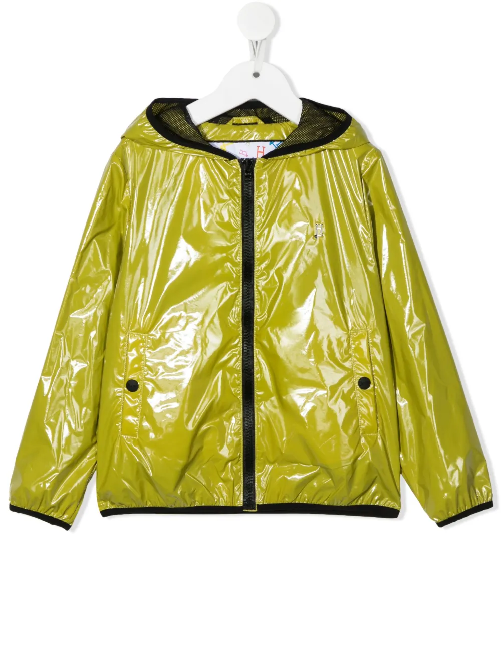 

Herno Kids chamarra rompevientos capucha - Verde
